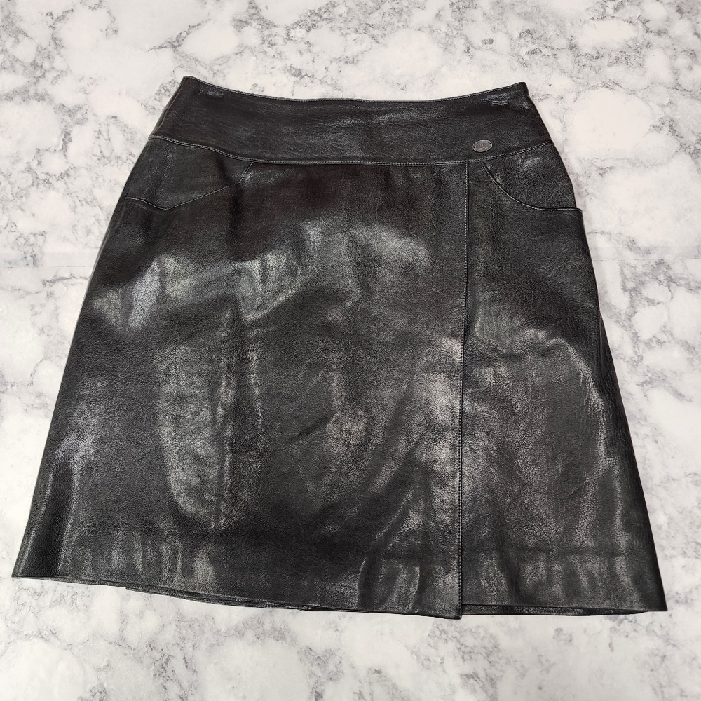 Chanel Leather Mini Skirt